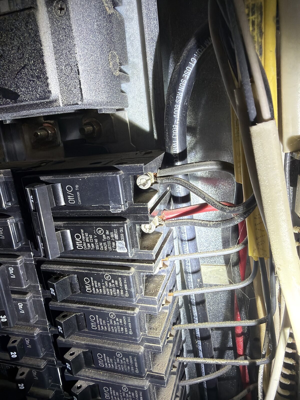 Electrical service panel deficiency found during a Dallas-Fort Worth home inspection