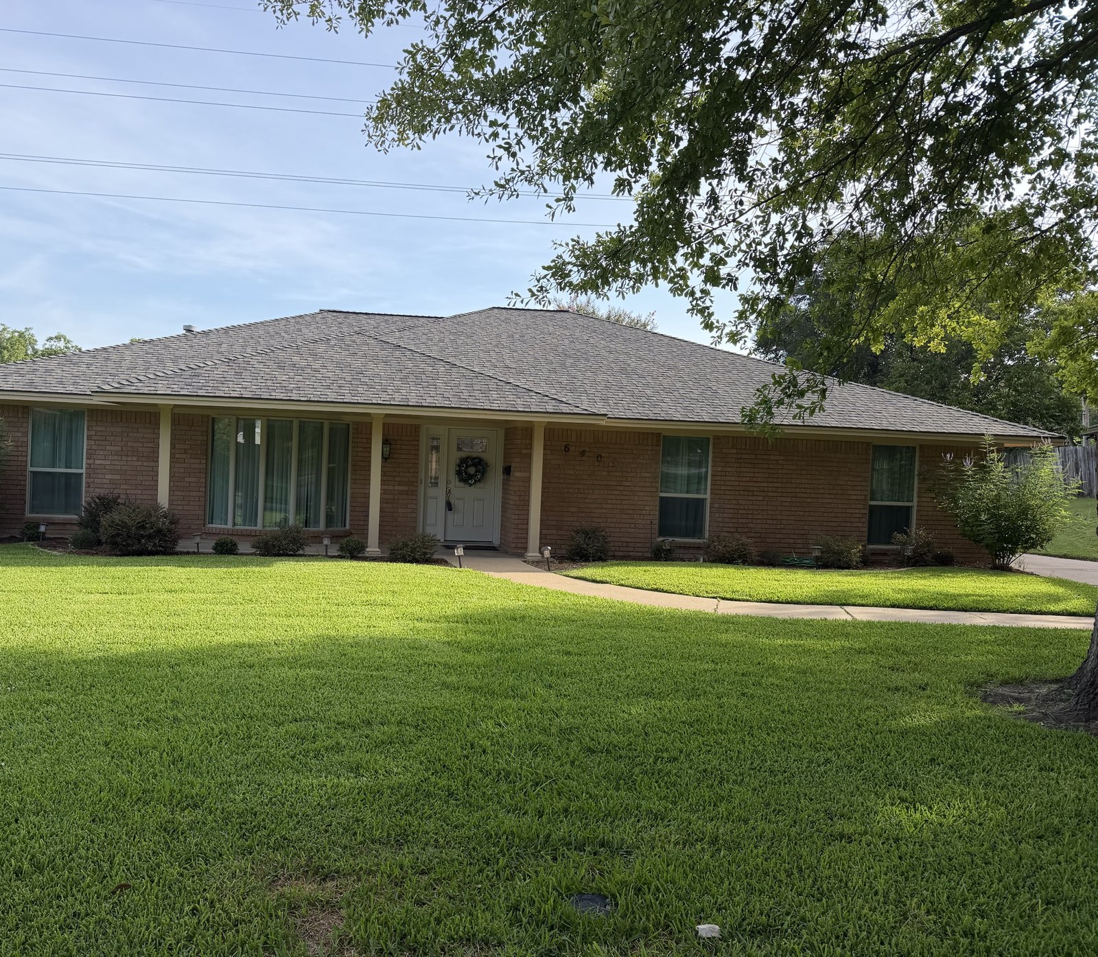 A single-story brick ranch home in Mesquite, Texas during a home inspection by Buffalo Property Inspections